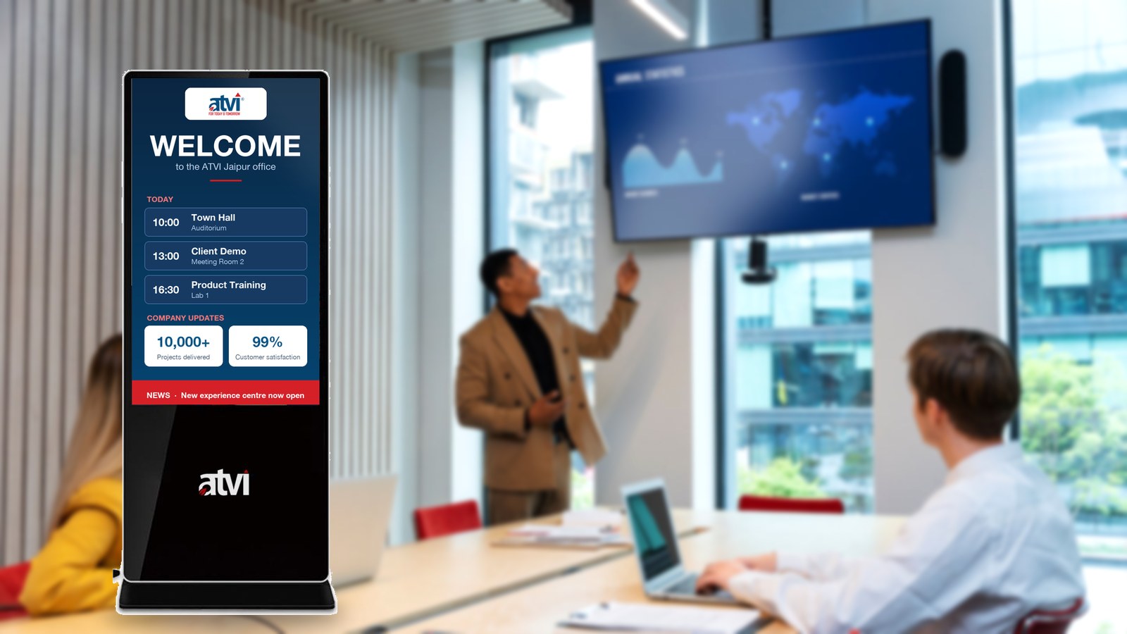 ATVI ADS43-4K in corporate lobbies & offices