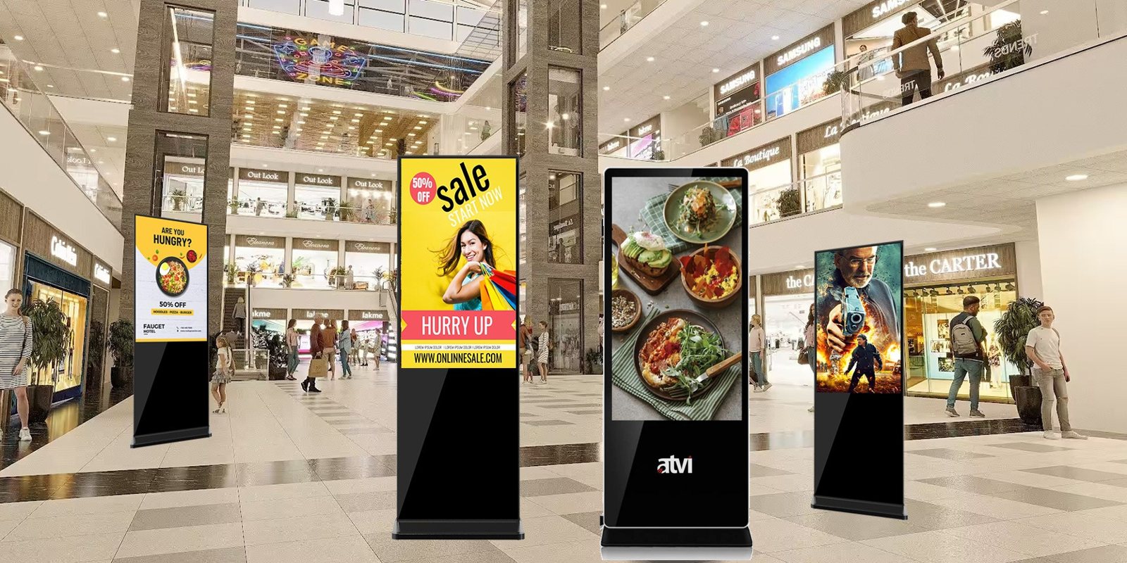 ATVI ADS55-4K in retail & malls