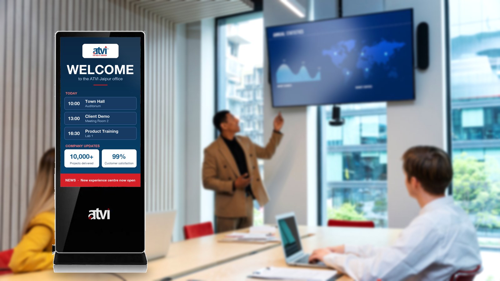 ATVI ADS55-Full HD in corporate lobbies & offices